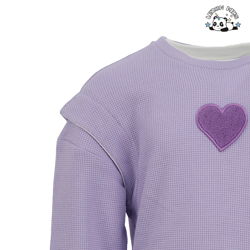 LEZONKIDS - OEM Customized Children's Fashion Suit Fashion Cotton Sweater Baby Casual Cute Skirt Girls Clothing Set